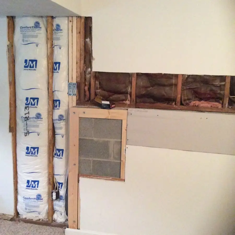 Wall insulation replacement during Contents Cleaning & Restoration in Albany